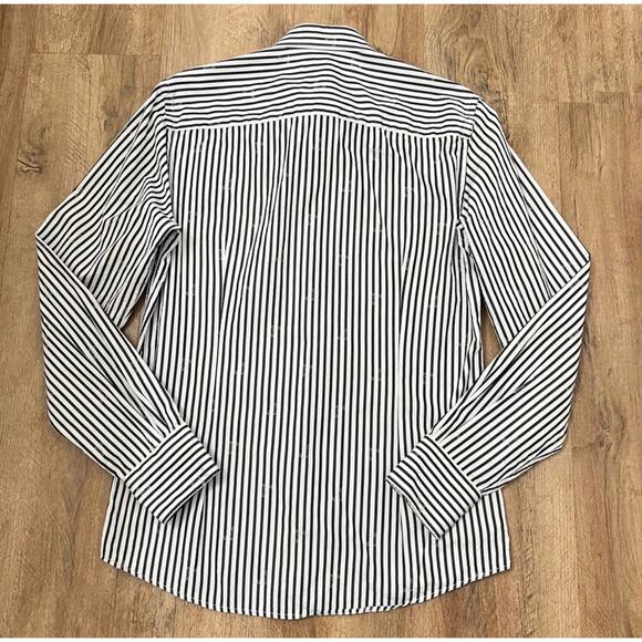 Versace Collection Trend Men's Stripe Button Down Dress Shirt‎ Size 38 - Picture 4 of 9